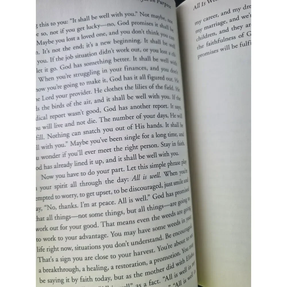 Peaceful on Purpose Joel Osteen Hardcover 2021 First Edition